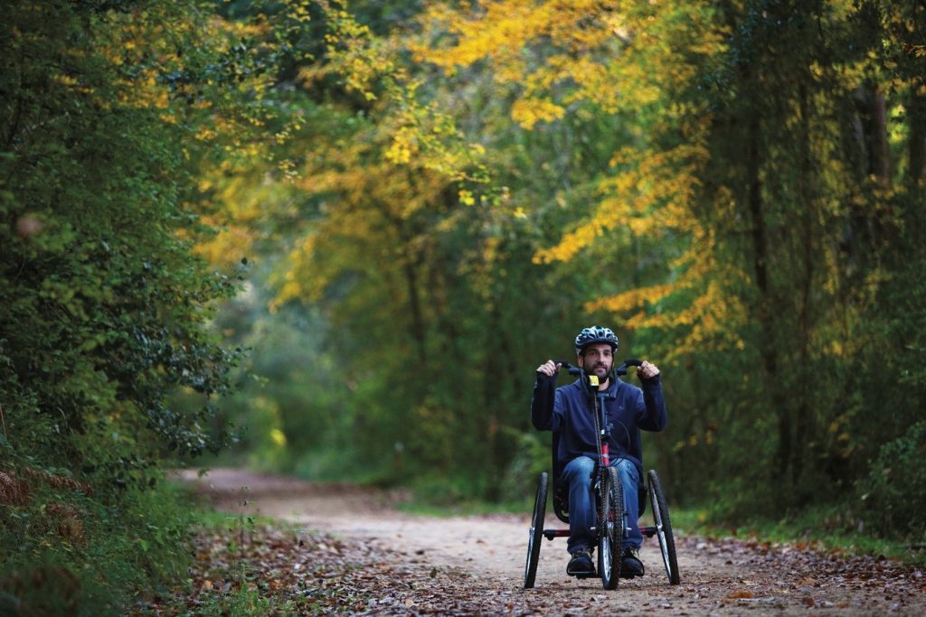 Handbike à la Voie Verte de la Garrotxa